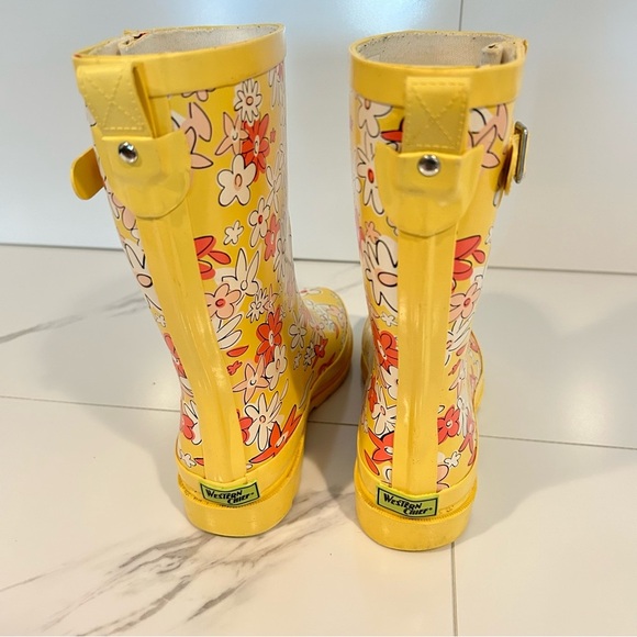 Western-chief Women's Yellow and Red Boots Size 7 - Picture 3 of 6